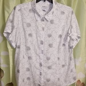 White floral blouse